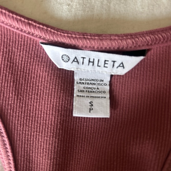 Athleta Women's Sleeveless Midi Dress Tawny Rose Baja Linen Sz S Athleisure - Picture 8 of 10